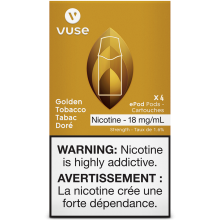 Juice Pod -- Vuse Golden Tobacco 1.6% Pod 4 Pack 18mg